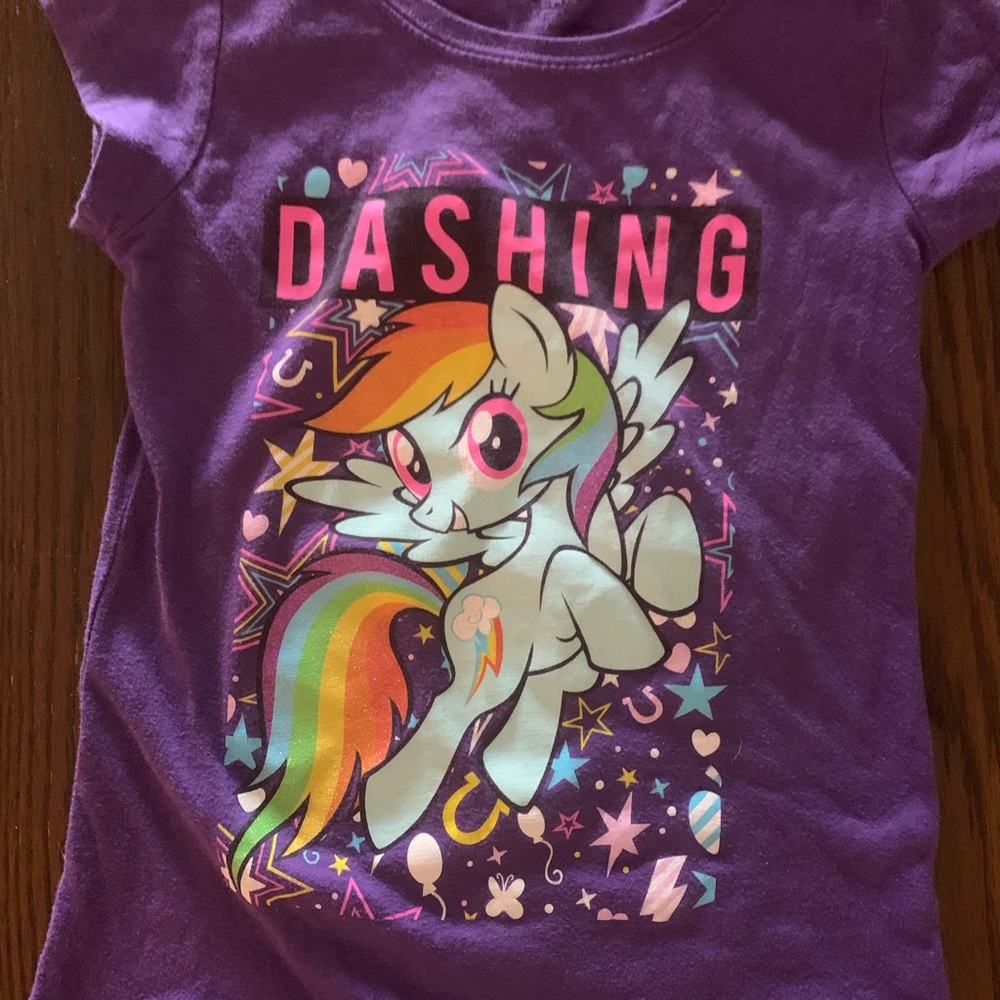 My little pony dashing teeshirt for girls size 7-8